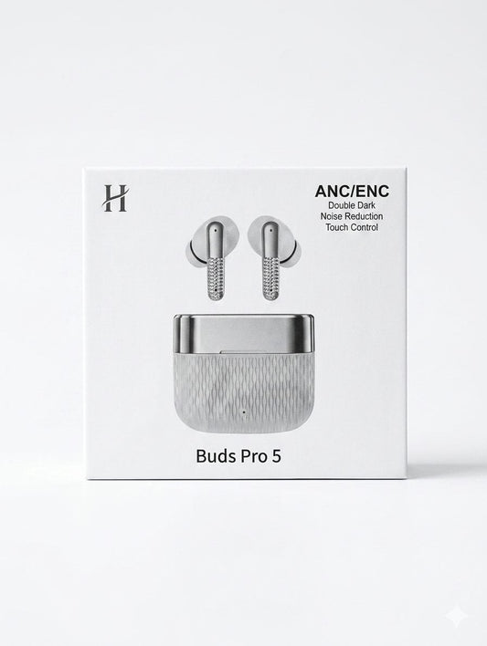 Buds Pro 5 - ANC/ENC Wireless Earbuds with Diamond Design