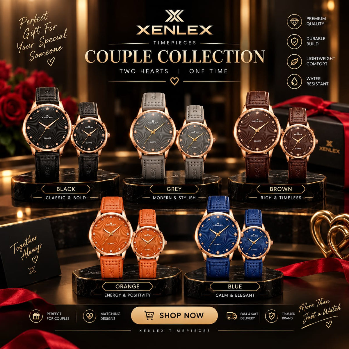 XENLEX Couple Collection – Two Hearts, One Time ⌚❤️