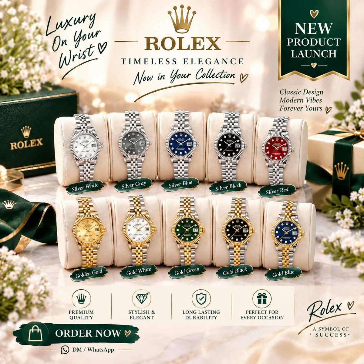 ROLEX™ TIMELESS ELEGANCE WATCH