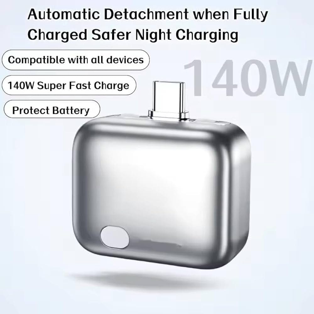 Mini 140W PD Power Bank Type-C | Fast Charging for Laptop, iPhone, Android, Switch