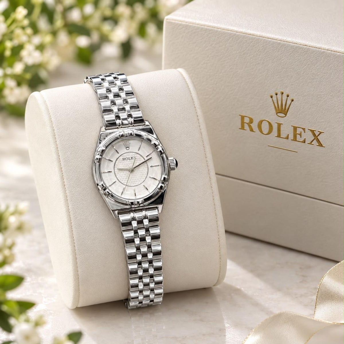 Rolex Style Luxury Quartz Watch | Premium Stainless Steel | 10 Colors Available | Gift Box