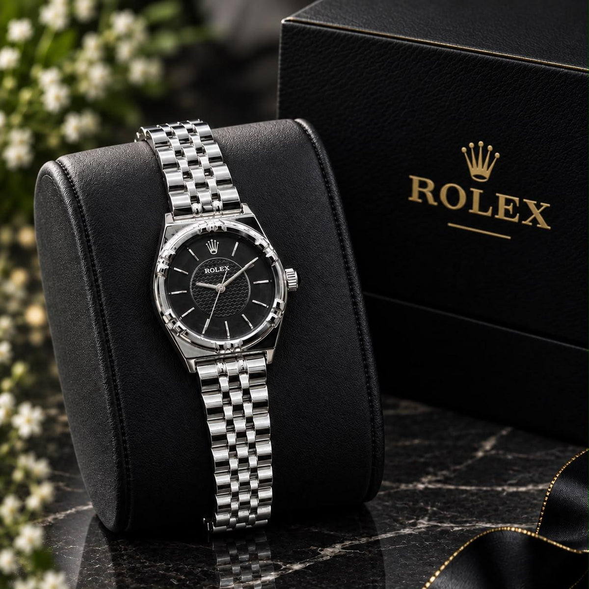 Rolex Style Luxury Quartz Watch | Premium Stainless Steel | 10 Colors Available | Gift Box
