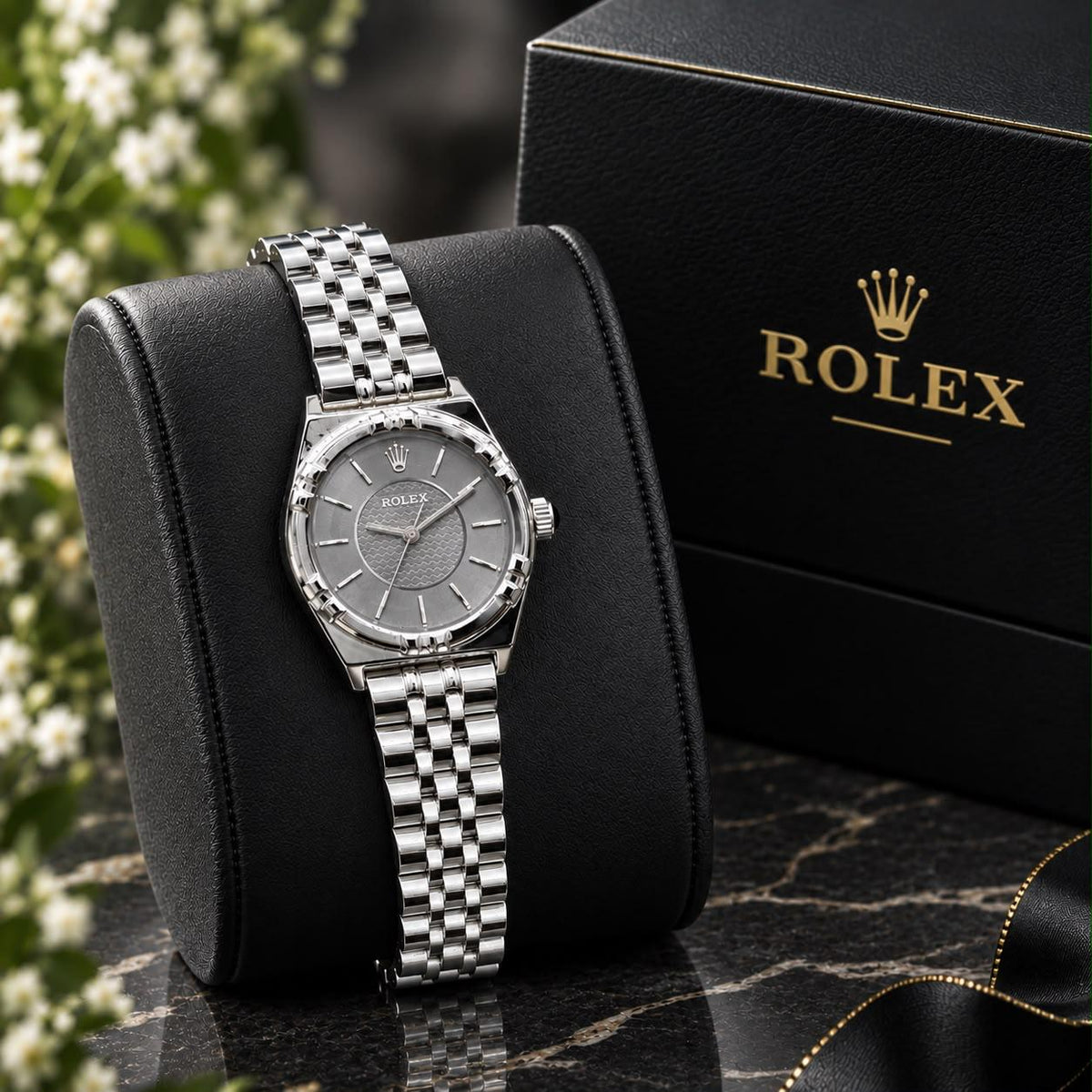 Rolex Style Luxury Quartz Watch | Premium Stainless Steel | 10 Colors Available | Gift Box