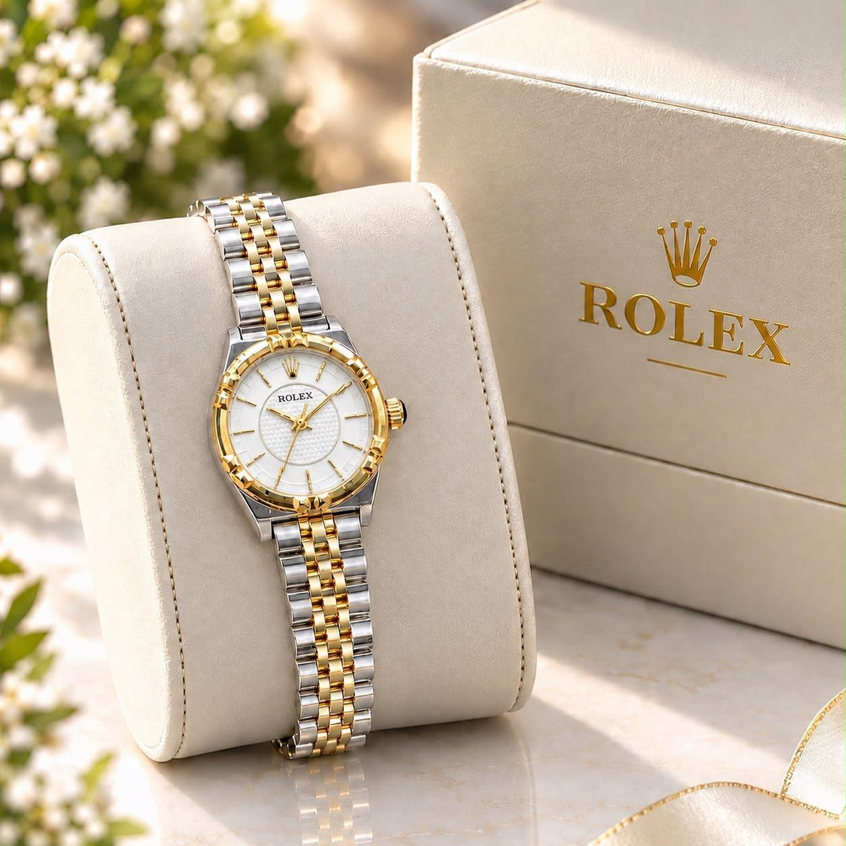 Rolex Style Luxury Quartz Watch | Premium Stainless Steel | 10 Colors Available | Gift Box