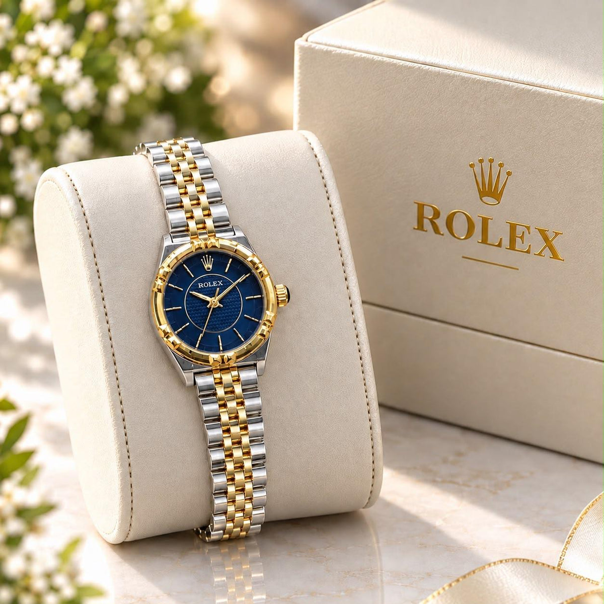 Rolex Style Luxury Quartz Watch | Premium Stainless Steel | 10 Colors Available | Gift Box