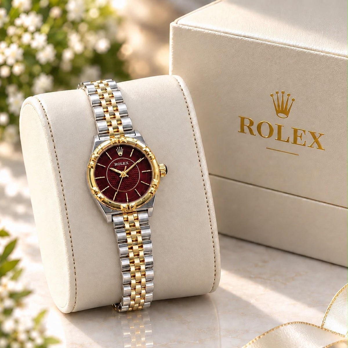 Rolex Style Luxury Quartz Watch | Premium Stainless Steel | 10 Colors Available | Gift Box